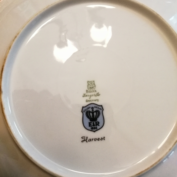 Vintage Bavaria Crown Harvest Plates, Set of Three - Picture 3 of 6